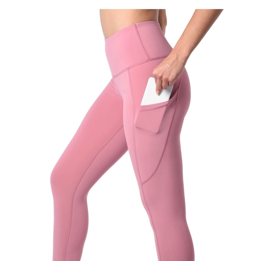 Capri Pink Leggings with pockets